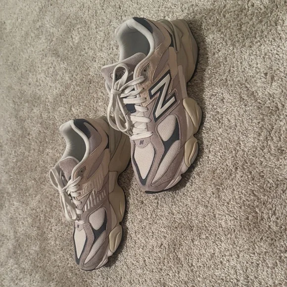 New Balance Beige and Gray Sneakers - Picture 5 of 13